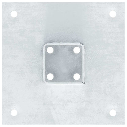 Pfostenträger Quadratisch 12 Stk. Silber 51x51mm Stahl Verzinkt