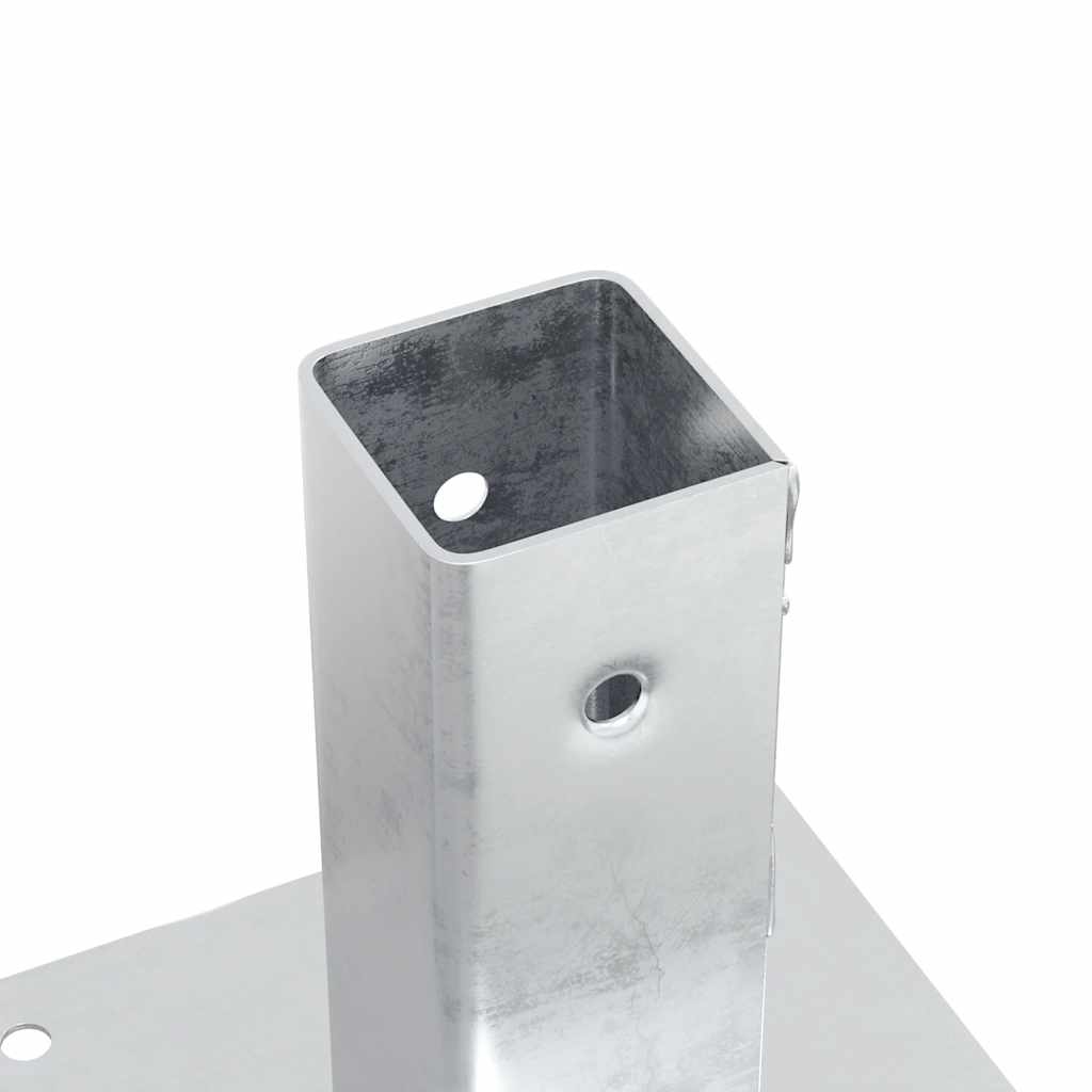 Pfostenträger Quadratisch 12 Stk. Silber 51x51mm Stahl Verzinkt