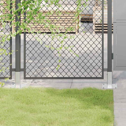 Pfostenträger Quadratisch 12 Stk. Silber 51x51mm Stahl Verzinkt