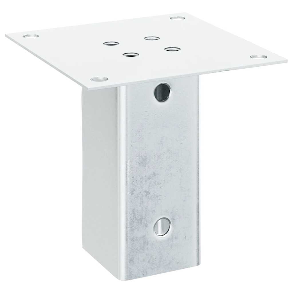 Pfostenträger Quadratisch 4Stk. Silber 61x61mm Verzinkter Stahl