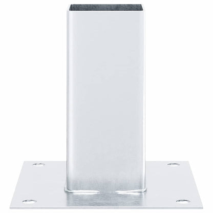 Pfostenträger Quadratisch 4Stk. Silber 61x61mm Verzinkter Stahl