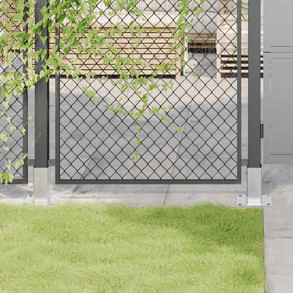Pfostenträger Quadratisch 4Stk. Silber 61x61mm Verzinkter Stahl
