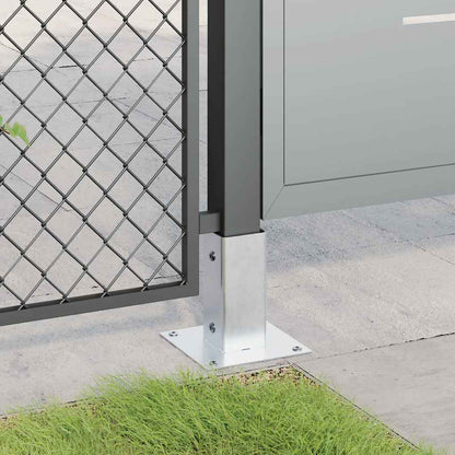 Pfostenträger Quadratisch 12 Stk. Silber 61x61mm Stahl Verzinkt