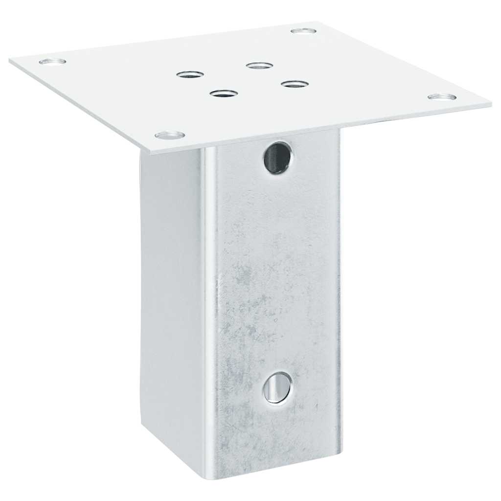Pfostenträger Quadratisch 12 Stk. Silber 61x61mm Stahl Verzinkt