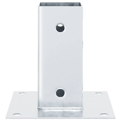 Pfostenträger Quadratisch 12 Stk. Silber 61x61mm Stahl Verzinkt
