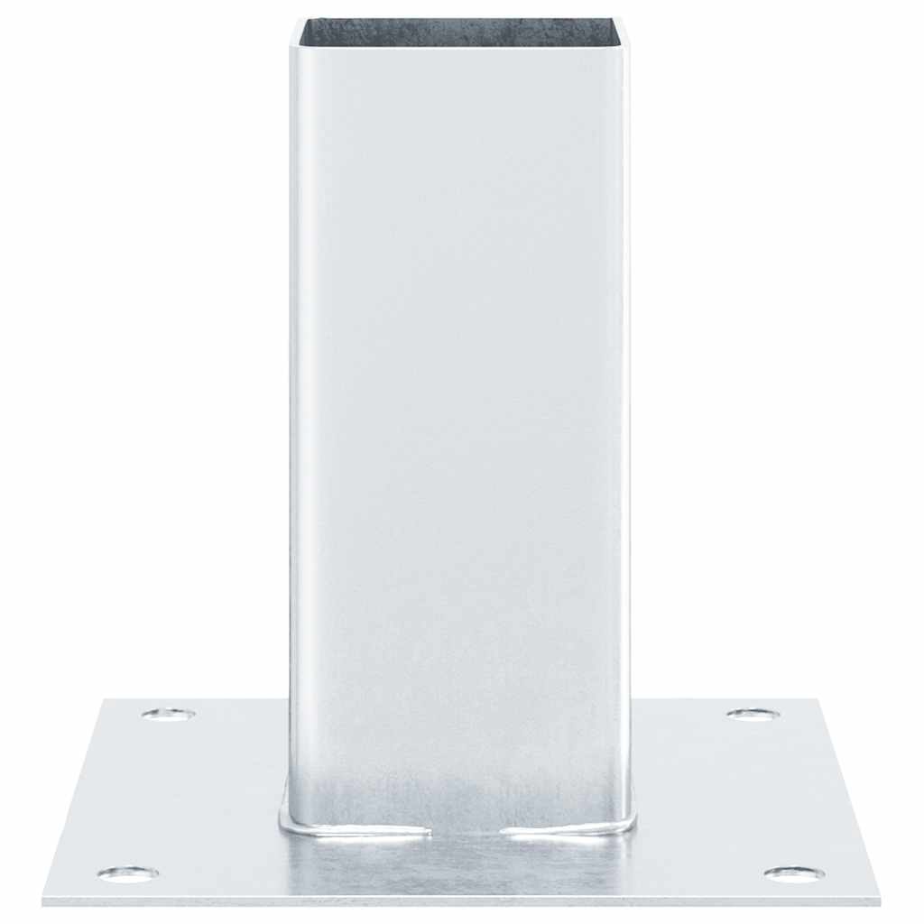 Pfostenträger Quadratisch 12 Stk. Silber 61x61mm Stahl Verzinkt