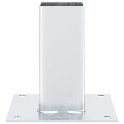 Pfostenträger Quadratisch 12 Stk. Silber 61x61mm Stahl Verzinkt