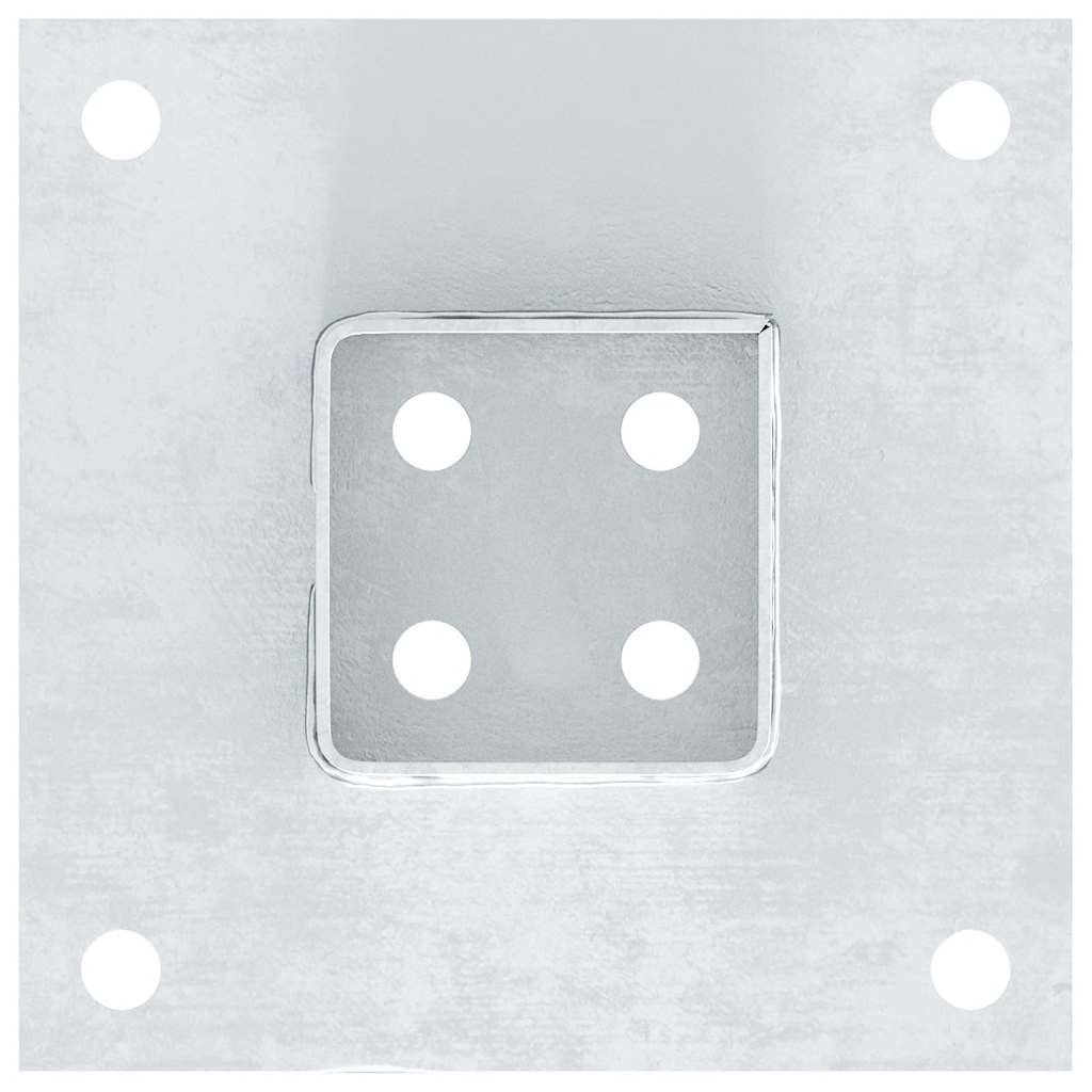 Pfostenträger Quadratisch 12 Stk. Silber 61x61mm Stahl Verzinkt