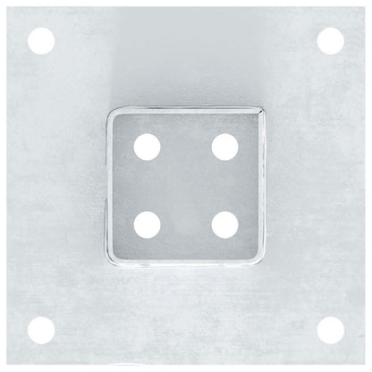 Pfostenträger Quadratisch 12 Stk. Silber 61x61mm Stahl Verzinkt