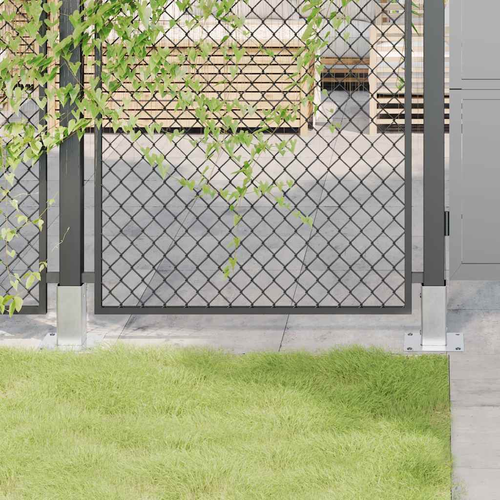 Pfostenträger Quadratisch 12 Stk. Silber 61x61mm Stahl Verzinkt