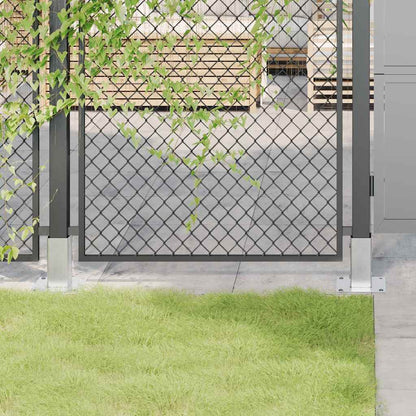 Pfostenträger Quadratisch 12 Stk. Silber 61x61mm Stahl Verzinkt