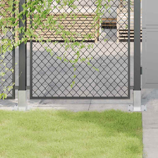 Pfostenträger Quadratisch 12 Stk. Silber 61x61mm Stahl Verzinkt