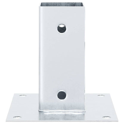 Pfostenträger Quadratisch 4Stk. Silber 71x71mm Verzinkter Stahl