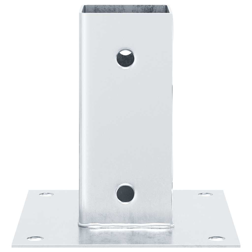 Pfostenträger Quadratisch 4Stk. Silber 71x71mm Verzinkter Stahl