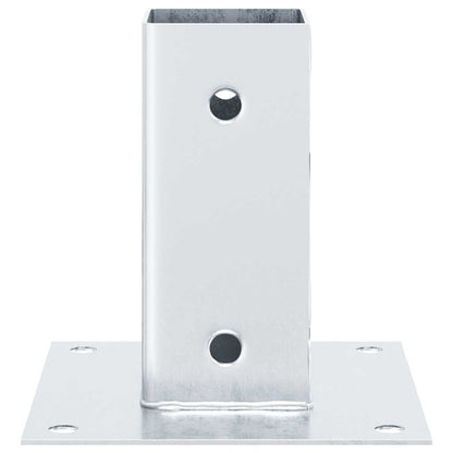 Pfostenträger Quadratisch 4Stk. Silber 71x71mm Verzinkter Stahl