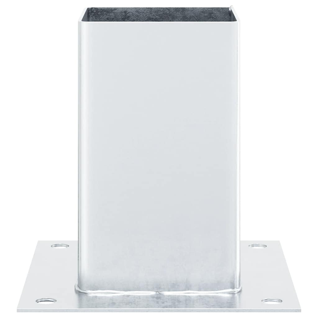 Pfostenträger Quadratisch 4Stk. Silber 81x81mm Verzinkter Stahl