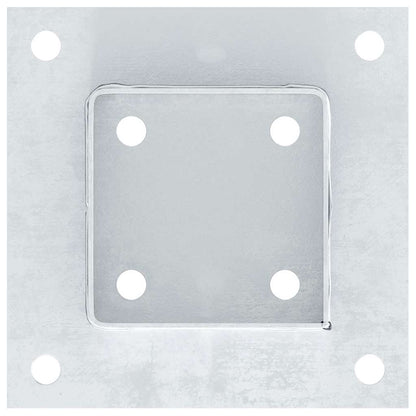 Pfostenträger Quadratisch 4Stk. Silber 81x81mm Verzinkter Stahl