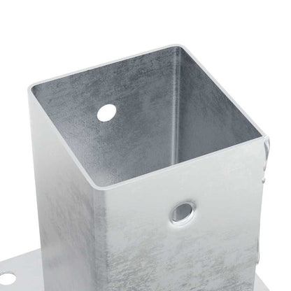 Pfostenträger Quadratisch 4Stk. Silber 81x81mm Verzinkter Stahl