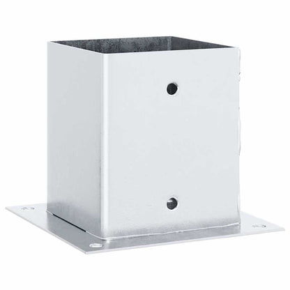 Pfostenträger Quadratisch 4Stk. Silber 121x121mm Stahl Verzinkt