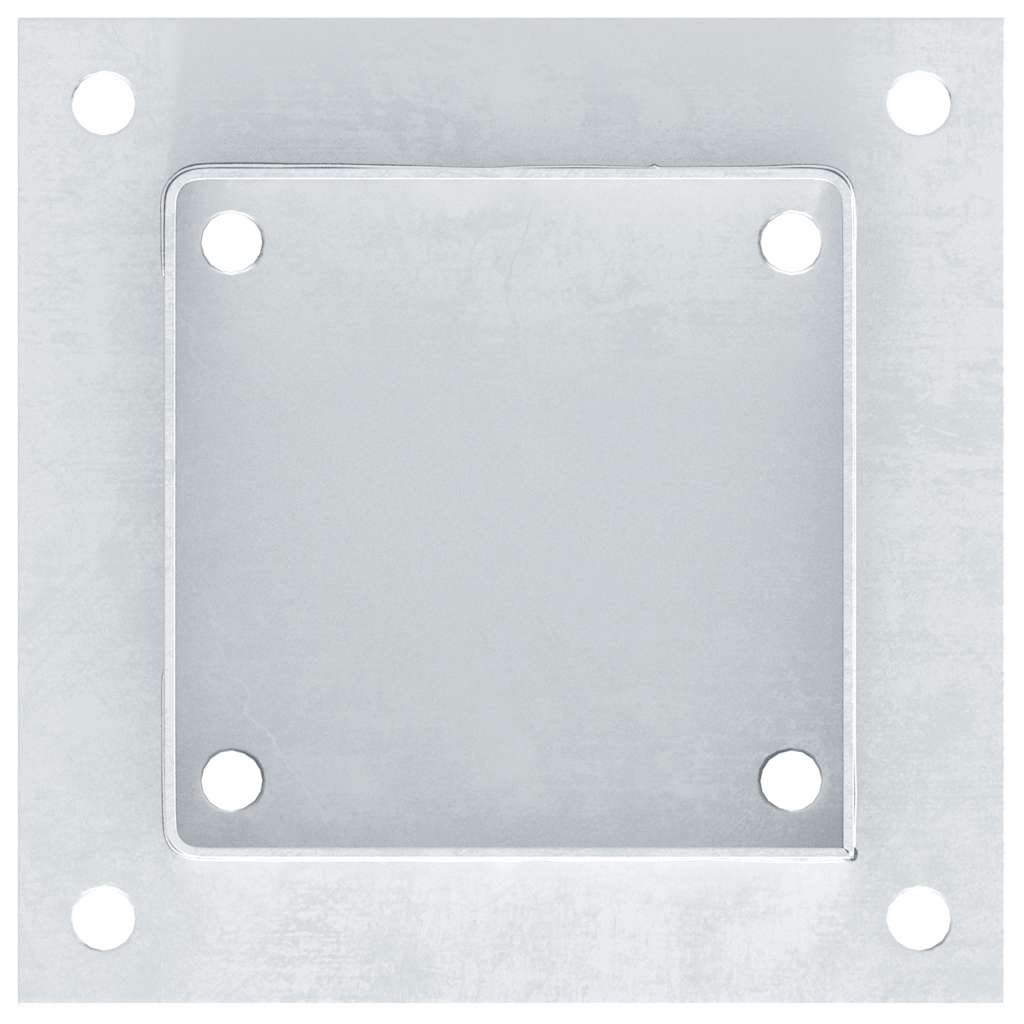 Pfostenträger Quadratisch 4Stk. Silber 121x121mm Stahl Verzinkt