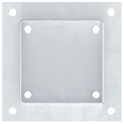 Pfostenträger Quadratisch 4Stk. Silber 121x121mm Stahl Verzinkt