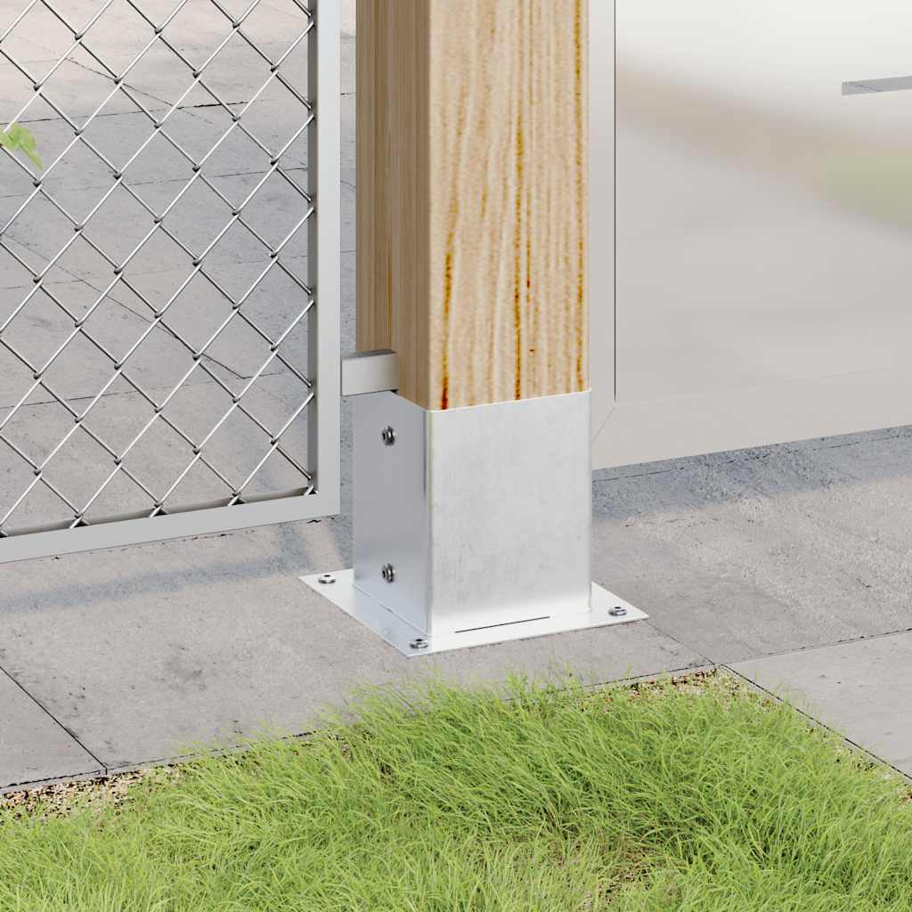 Pfostenträger Quadratisch 12 Stk. 121x121 mm Stahl Verzinkt