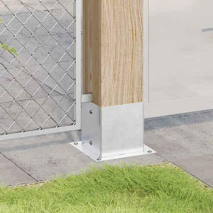 Pfostenträger Quadratisch 4Stk. Silber 141x141mm Stahl Verzinkt