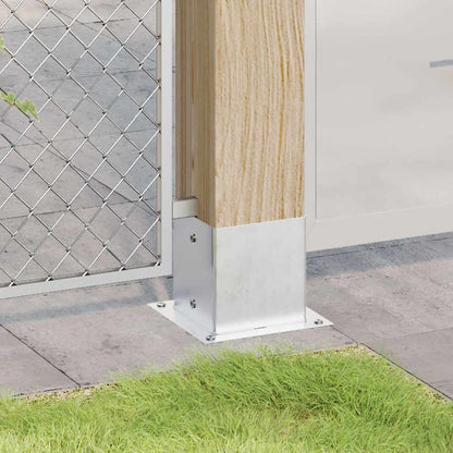 Pfostenträger Quadratisch 4Stk. Silber 141x141mm Stahl Verzinkt
