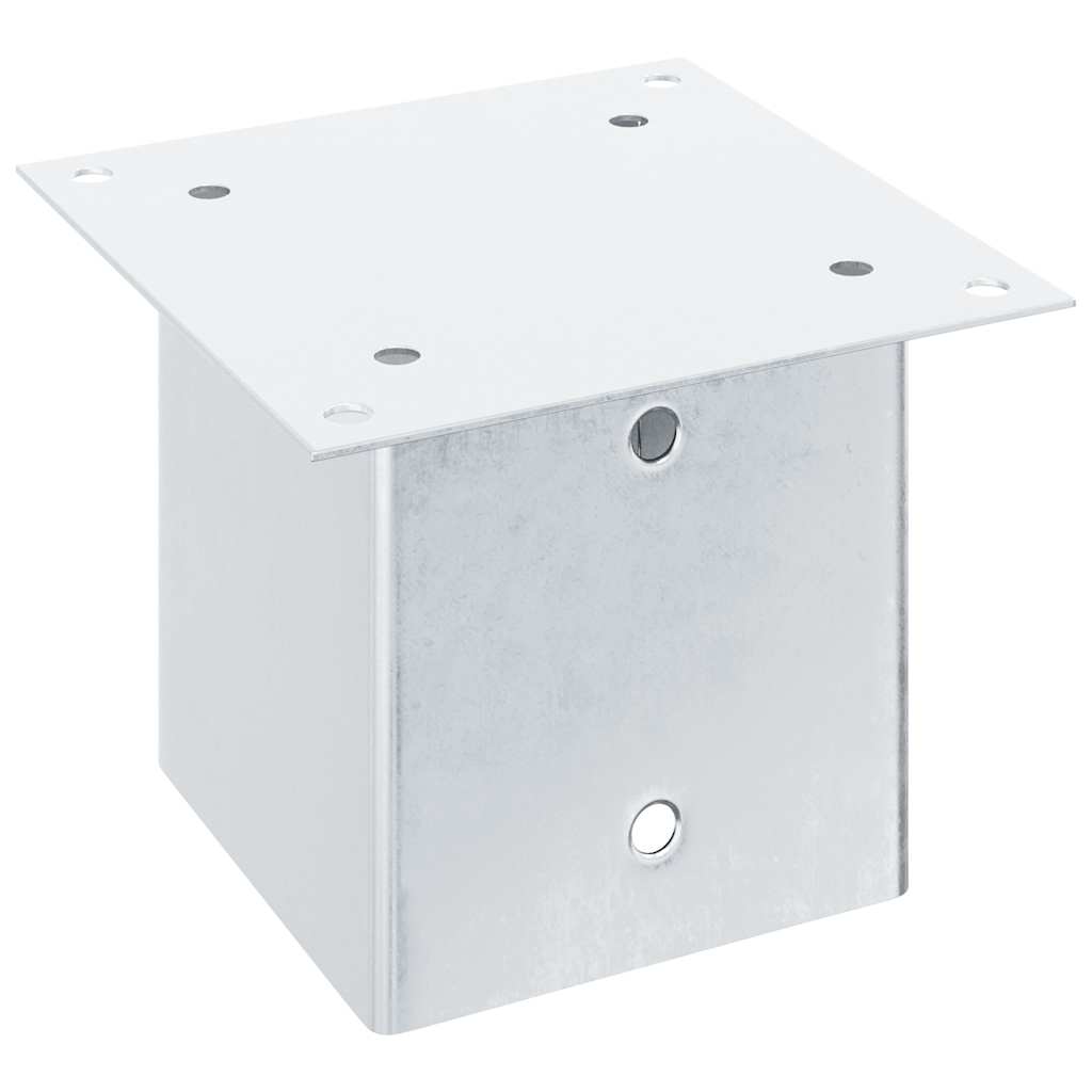 Pfostenträger Quadratisch 4Stk. Silber 141x141mm Stahl Verzinkt