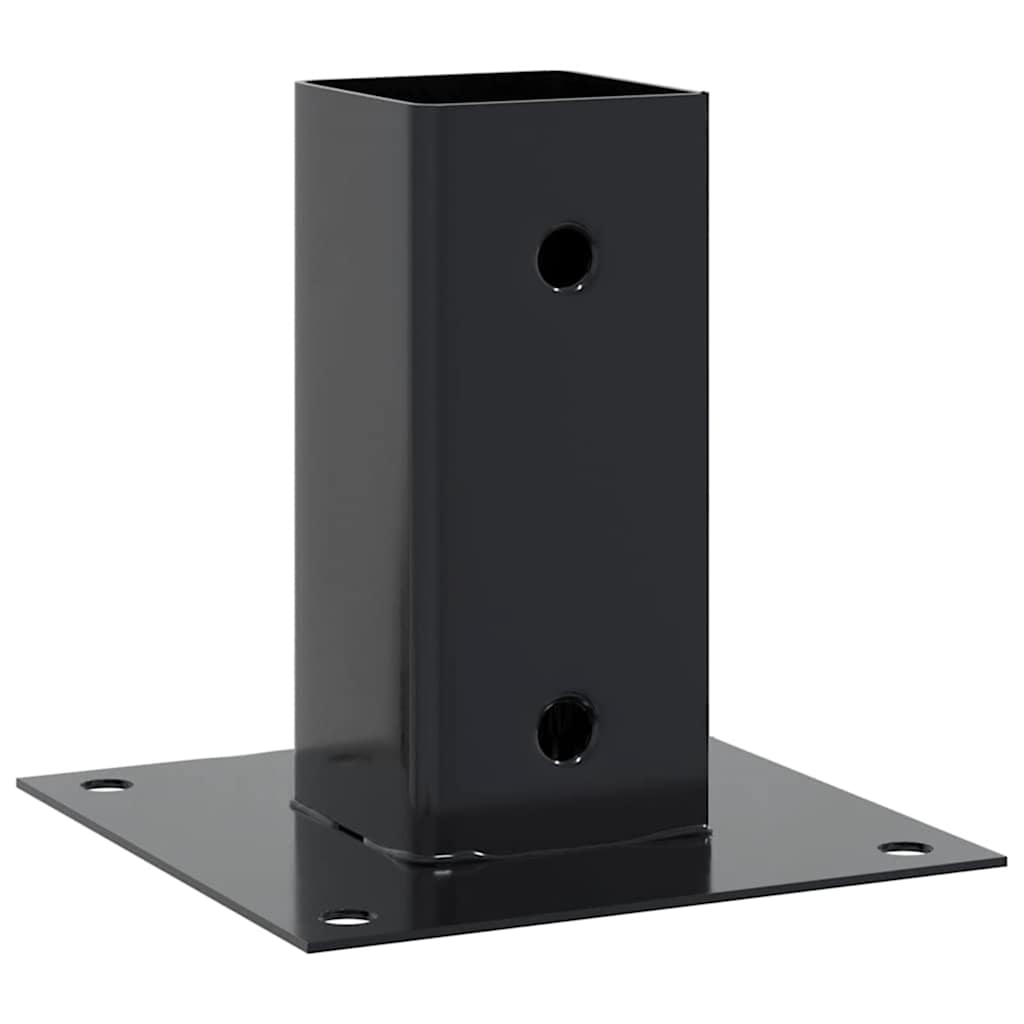 Pfostenträger Quadrat 4 Stk. 71x71 mm Pulverbeschichteter Stahl
