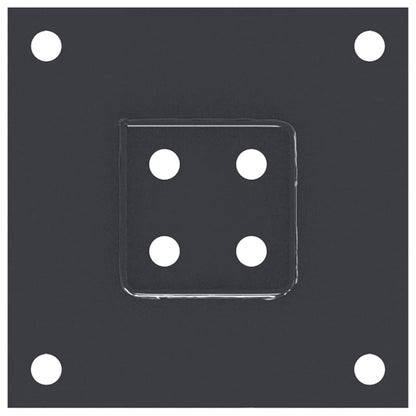 Pfostenträger Quadrat 4 Stk. 71x71 mm Pulverbeschichteter Stahl