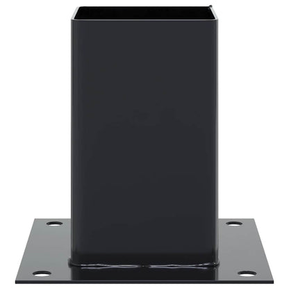 Pfostenträger Quadrat 4 Stk. 81x81 mm Pulverbeschichteter Stahl