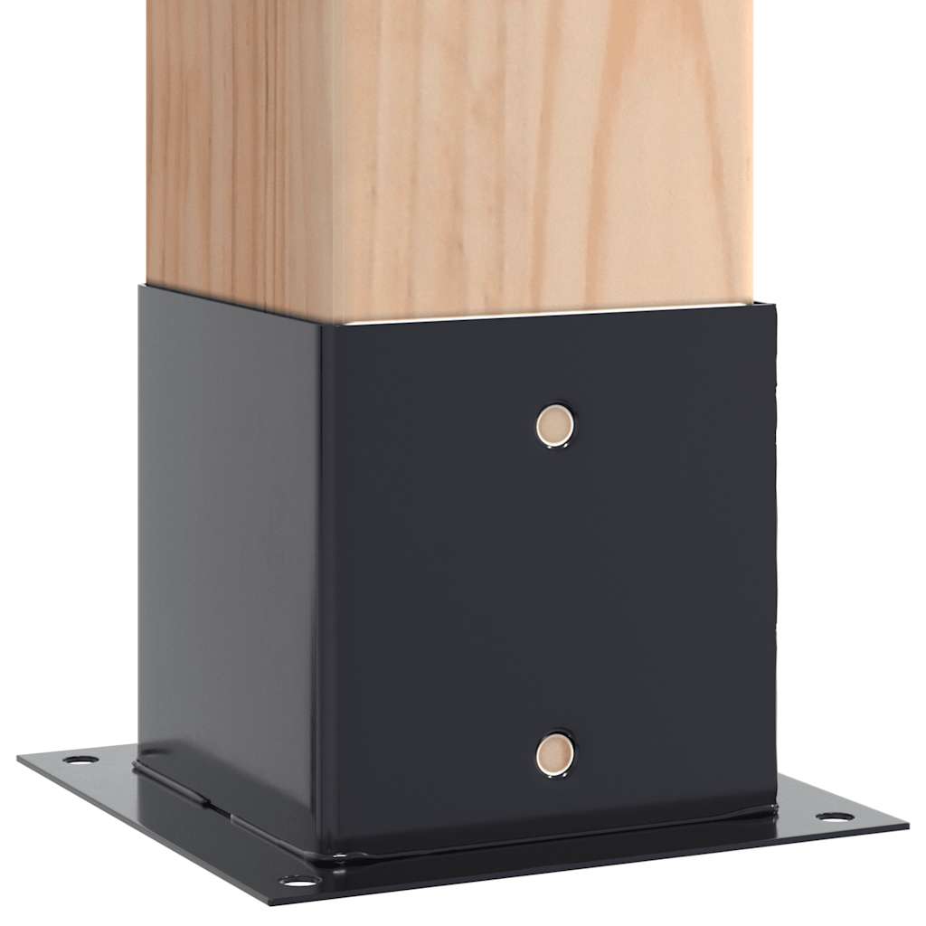 Pfostenträger Quadrat 4 Stk. 141x141 mm Stahl Pulverbeschichtet