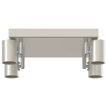 Deckenstrahler Gebürstetes Nickel 26.5 x 26 x 11.5 cm Stahl