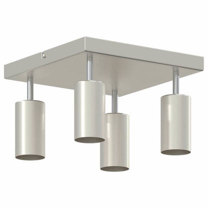 Deckenstrahler Gebürstetes Nickel 26 x 26 x 16.5 cm Stahl