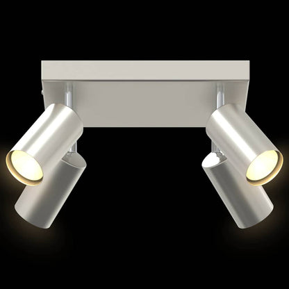 Deckenstrahler Gebürstetes Nickel 26 x 26 x 16.5 cm Stahl