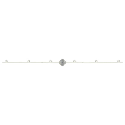 Deckenstrahler Gebürstetes Nickel 176.5 x 9.5 x 14 cm Stahl