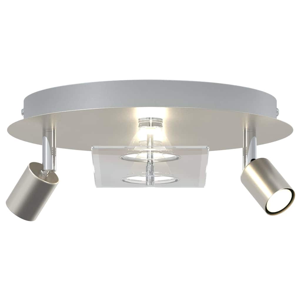 Deckenstrahler Silber 29 x 29 x 11 cm Stahl und Glas
