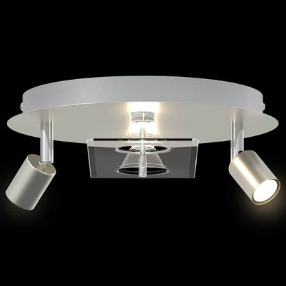 Deckenstrahler Silber 29 x 29 x 11 cm Stahl und Glas