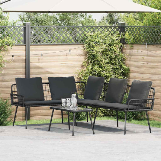 Sofa mit Kissen Grau 61.5 x 123 x 82cm Metall