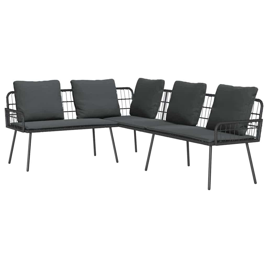 Sofa mit Kissen Grau 61.5 x 123 x 82cm Metall