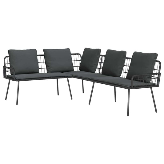 Sofa mit Kissen Grau 61.5 x 123 x 82cm Metall