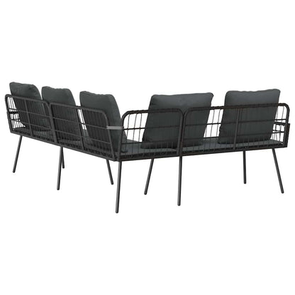 Sofa mit Kissen Grau 61.5 x 123 x 82cm Metall
