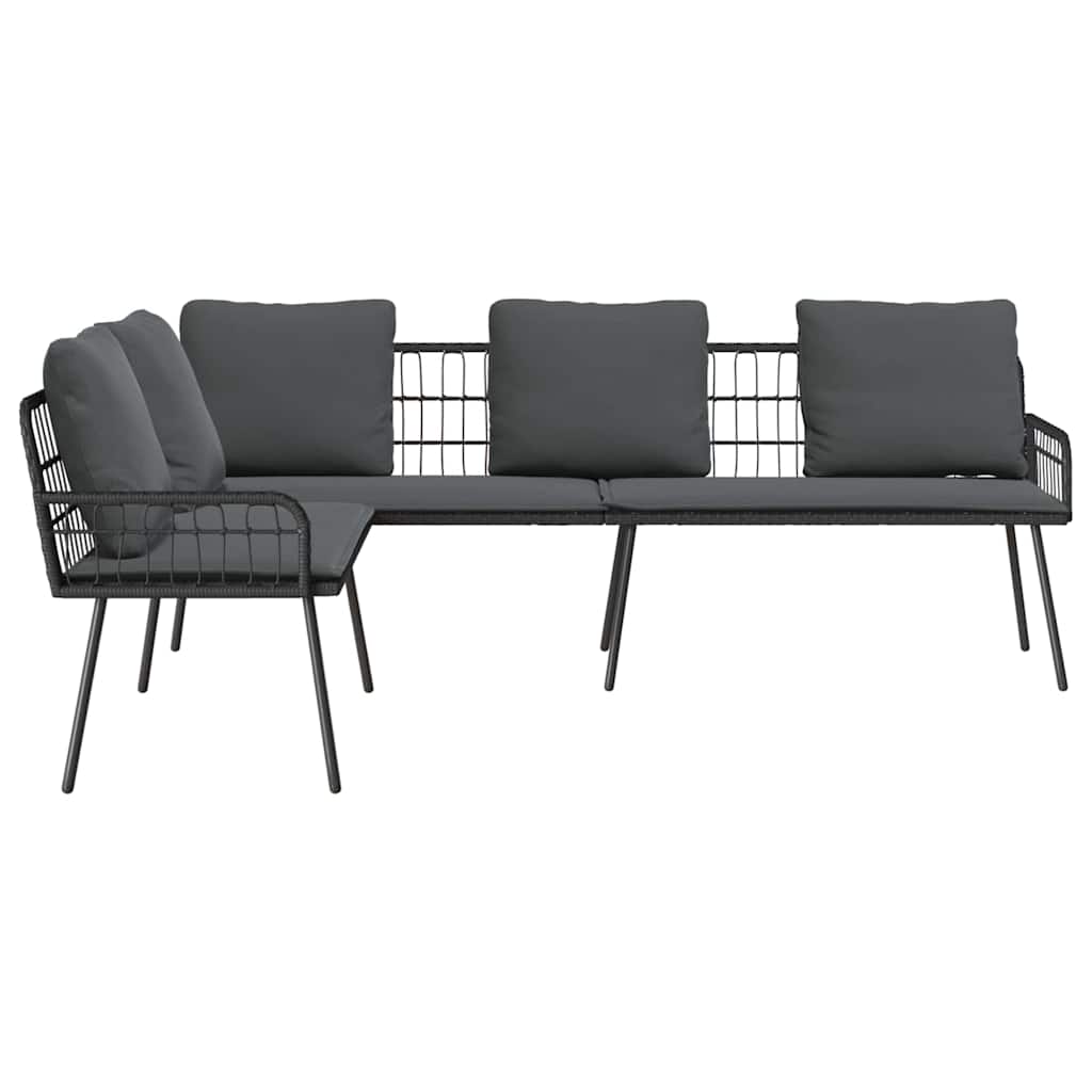 Sofa mit Kissen Grau 61.5 x 123 x 82cm Metall