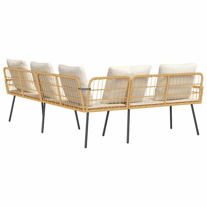 Sofa mit Kissen Braun 61.5 x 123 x 82cm Metall