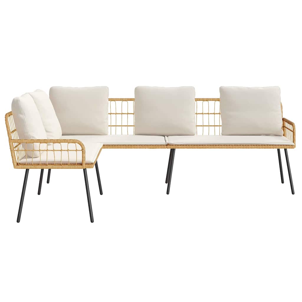 Sofa mit Kissen Braun 61.5 x 123 x 82cm Metall