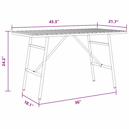 Esstisch Braun 110 x 55 x 62 cm Massivholz Akazie