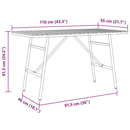 Esstisch Braun 110 x 55 x 62 cm Massivholz Akazie