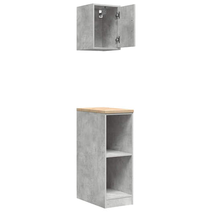 Garagenschränke 2 Stk. Betongrau Holzwerkstoff
