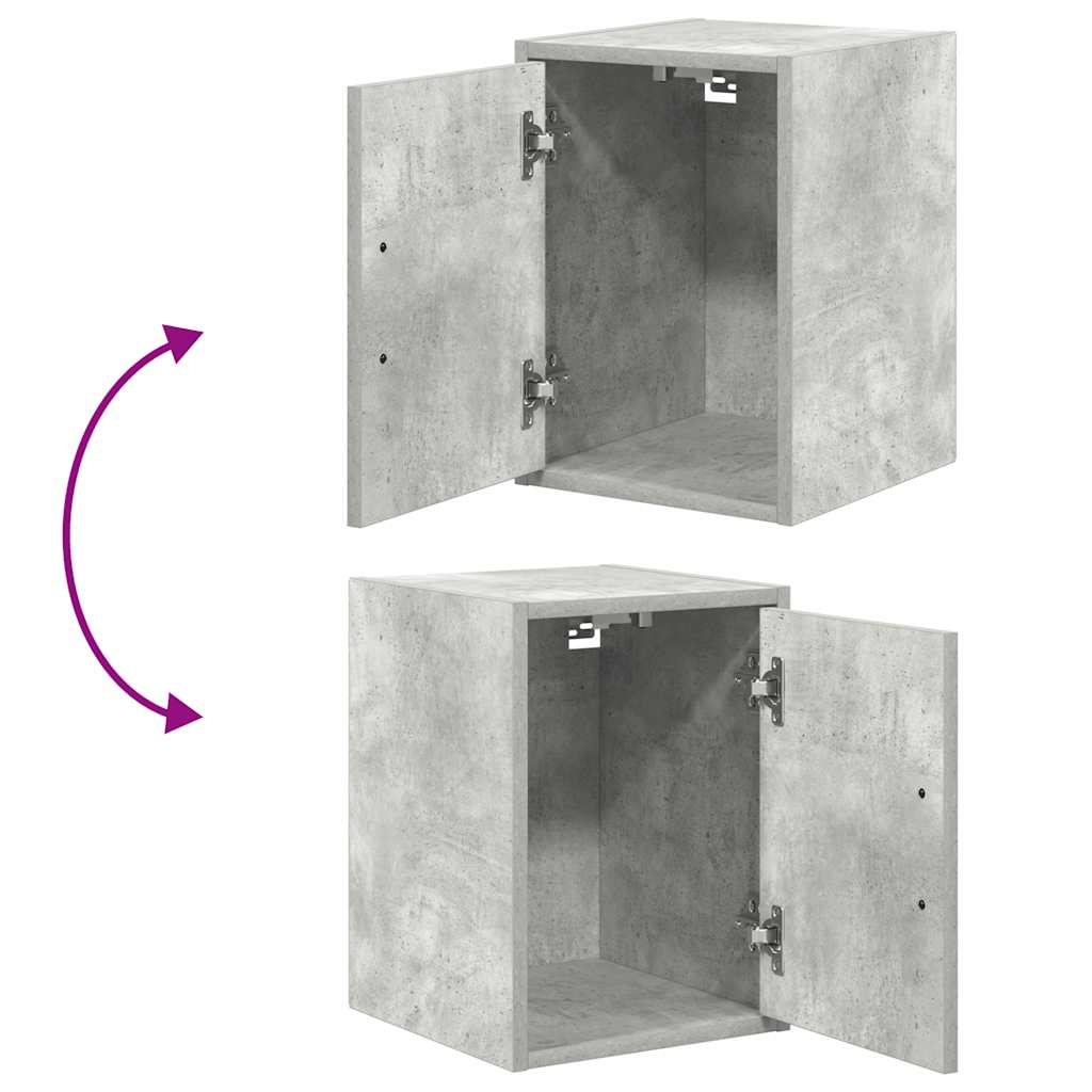 Garagenschränke 2 Stk. Betongrau Holzwerkstoff